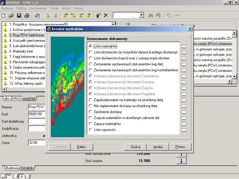 WINBUD GMB Rozbudowany generator raportw