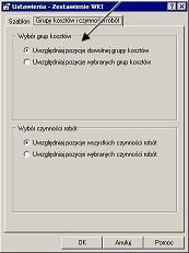 Winbud kosztorys -  wydruk wybranych grup kosztw lub czynnoci robt. 