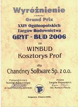 Winbud kosztorys wyrnienie GRYF - BUD 2006